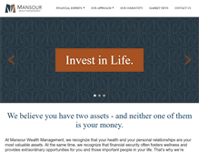 Tablet Screenshot of mansourwealthmanagement.com